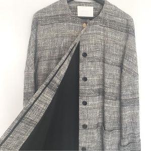 HUGO Boss black and white oversized coat